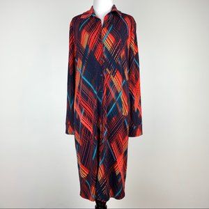 Anne Klein Multicolor Geometric Midi Dress